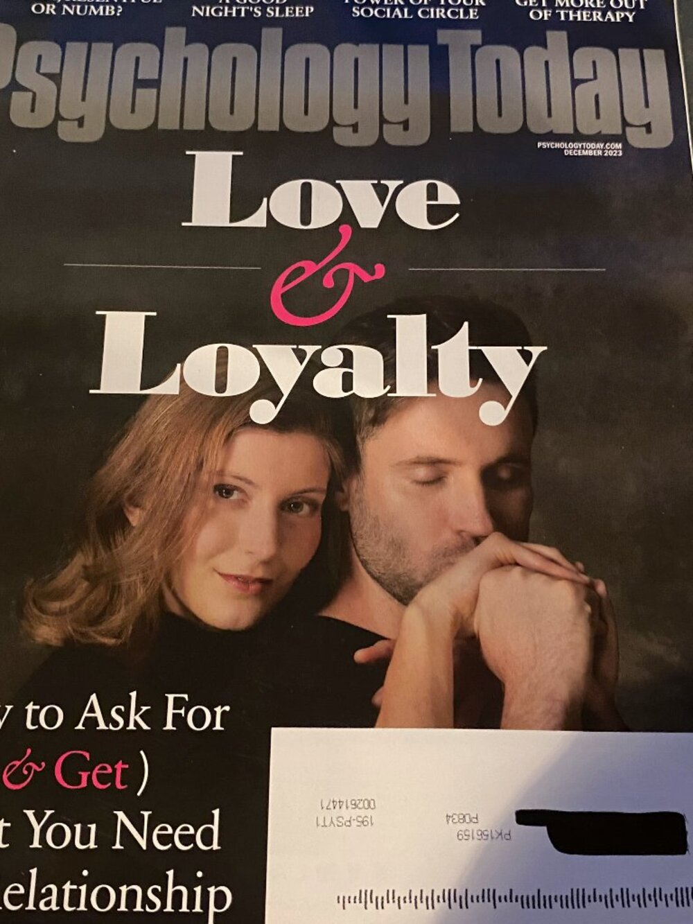 Psychology Today- Love & Loyalty- Dec. 2023